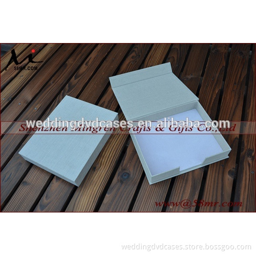 quality linen photo album book packaging gift box